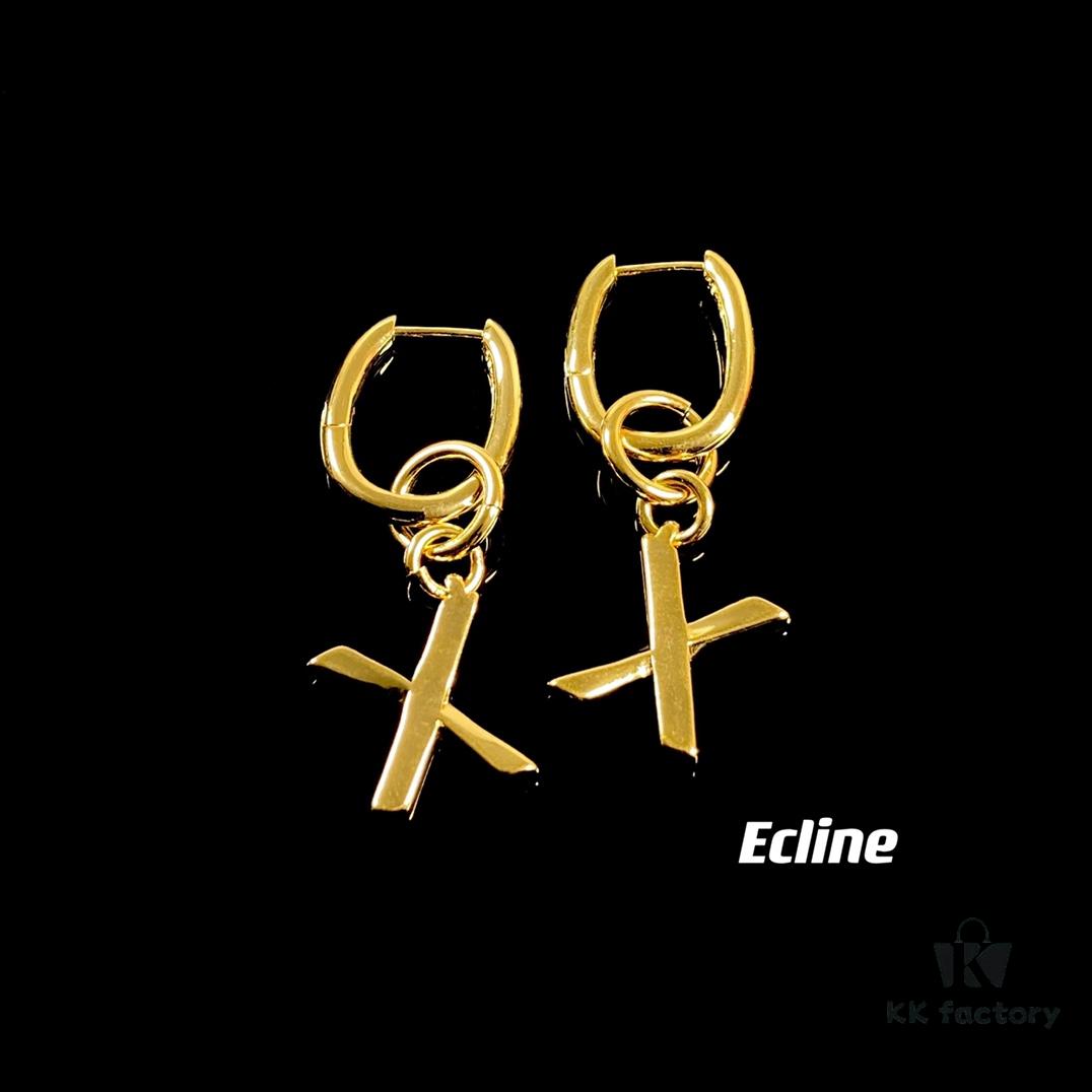 Celine Letter Earrings, Consistent ZP Material! 26 Letters, Authentic Craftsmanship, Thick Gold Plating!