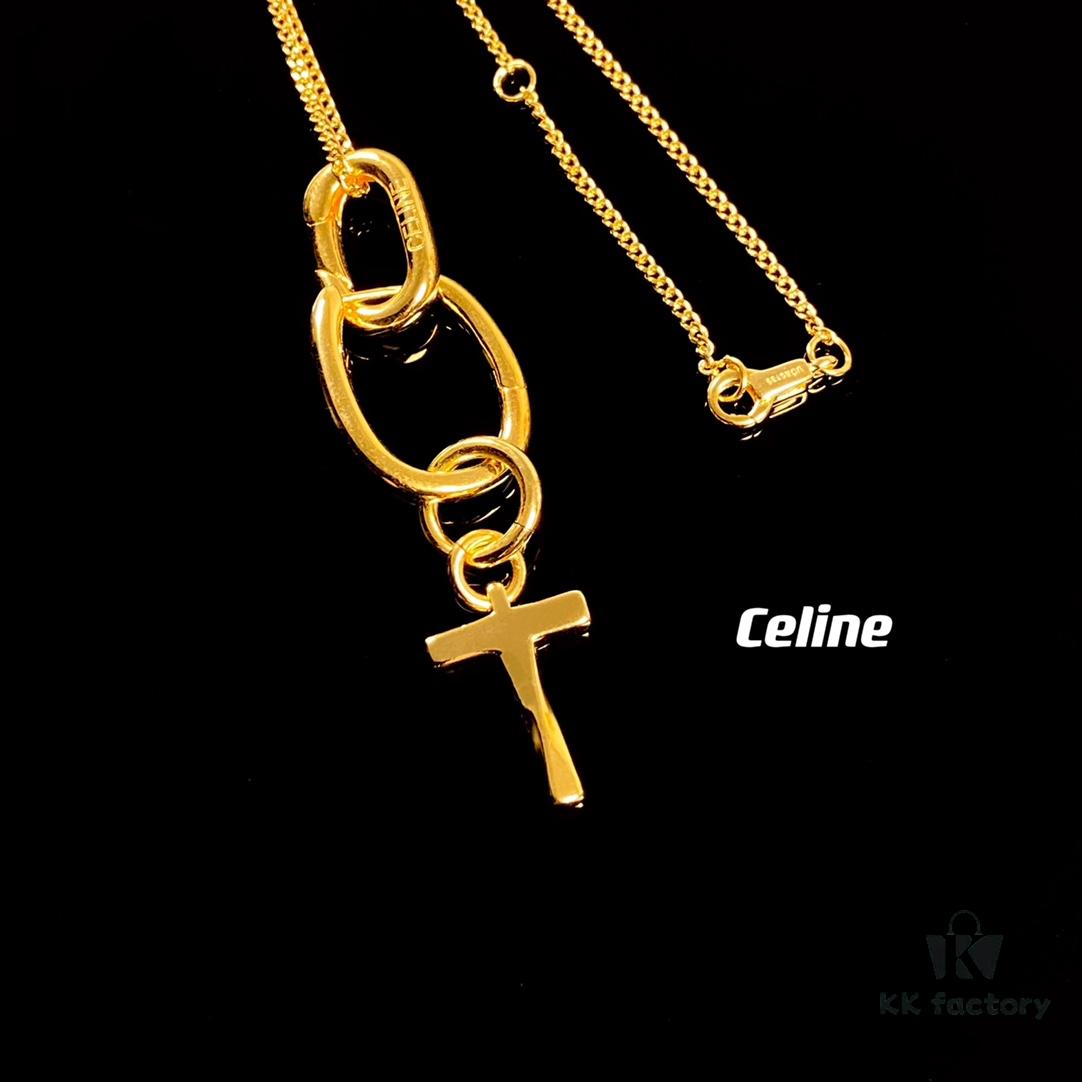 Celine Letter Necklace, Consistent ZP Material! Meaningful Jewelry to Wear the Important Names Close to Your Heart 💗 Available in 26 Letters, Faithful Craftsmanship, Thick Gold Plating, Versatile and Easy to Match with Daily Outfits, High Wearing Frequency – A Must-Have for Everyone!