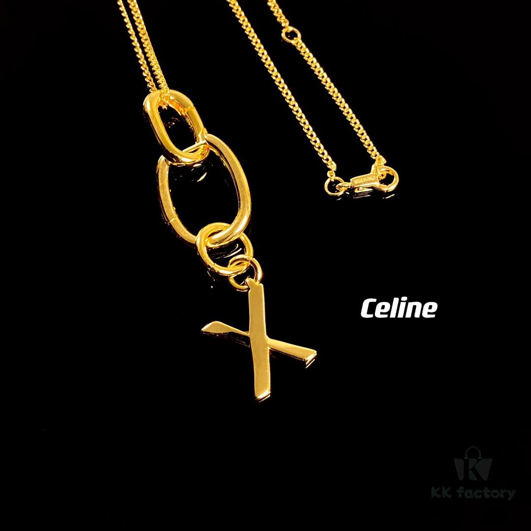 Celine Letter Necklace, Consistent ZP Material!