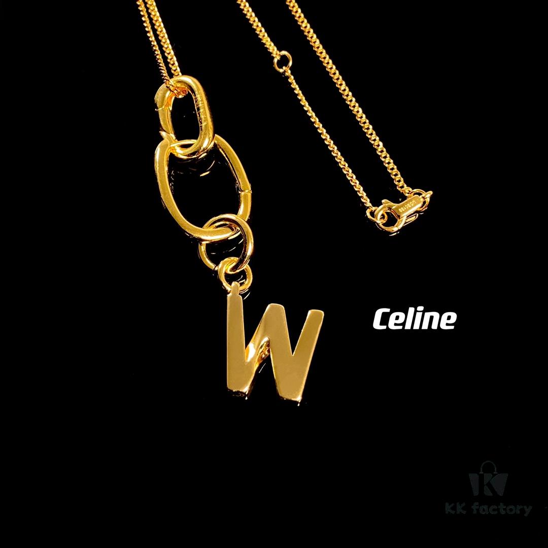 Celine Letter Necklace, Consistent ZP Material!