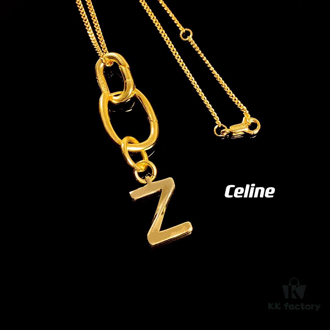 Celine Letter Necklace, Consistent ZP Material!