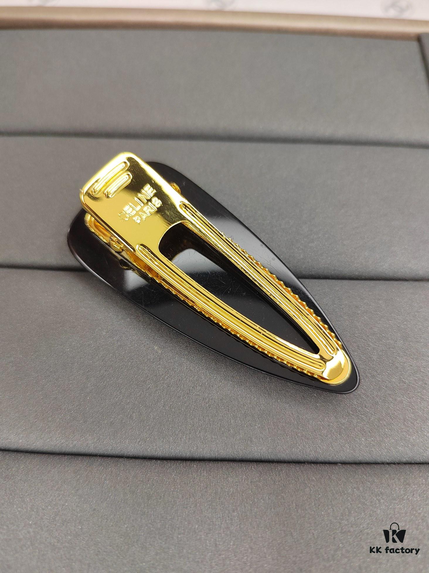 Celine New Arrival Vintage Yellow Brass Hair Clip