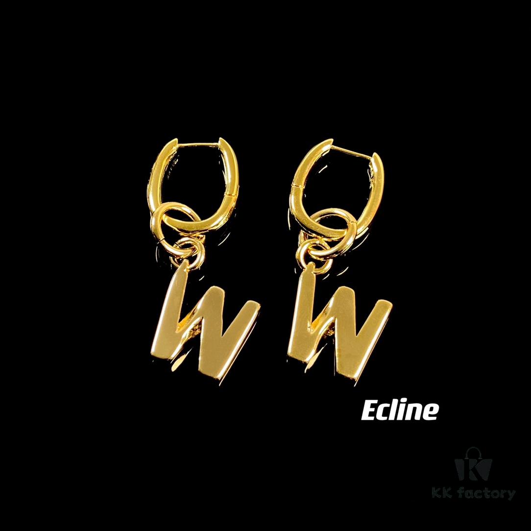 Celine Letter Earrings, Consistent ZP Material! 26 Letters, Authentic Craftsmanship, Thick Gold Plating!