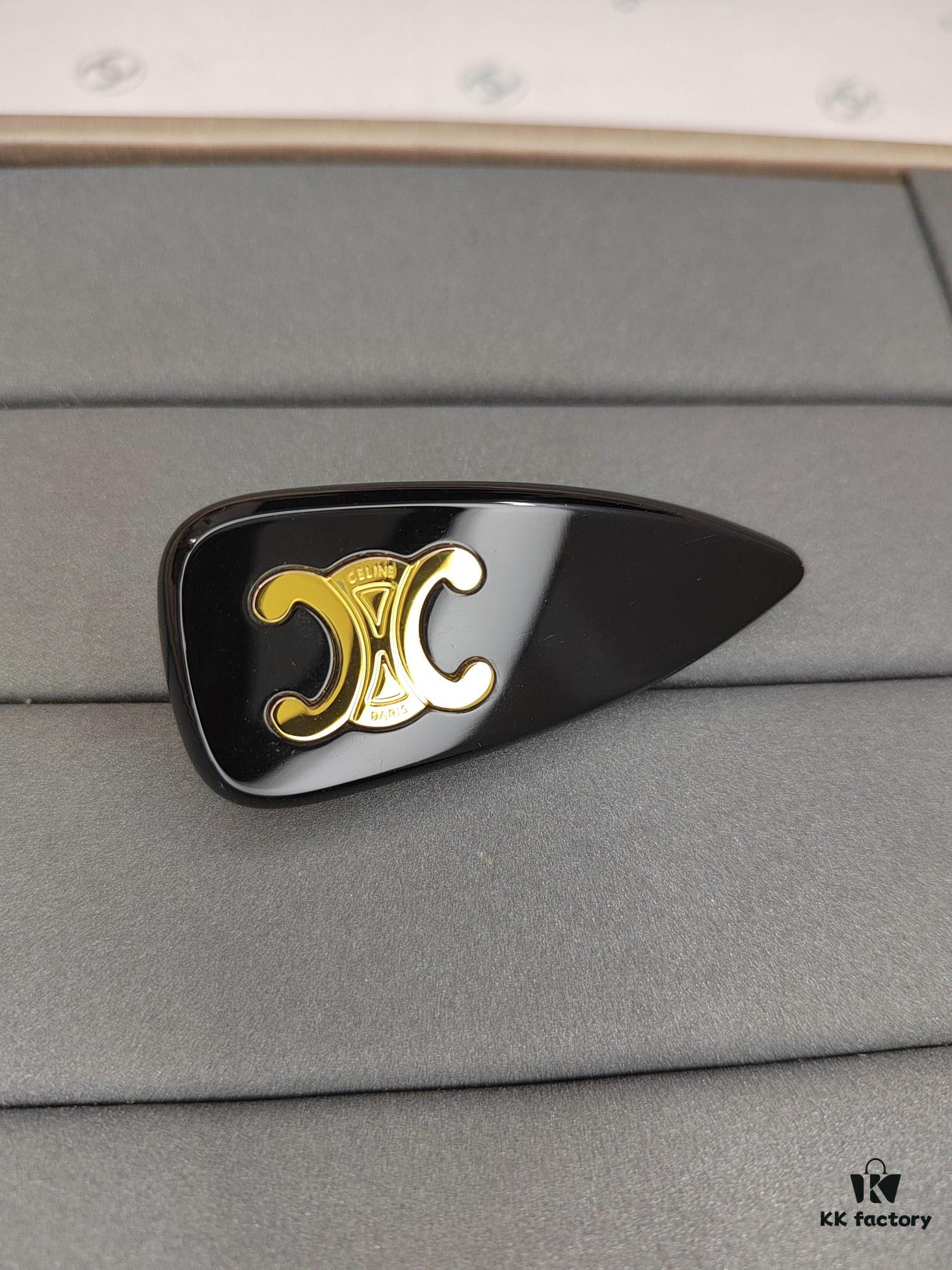 Celine New Arrival Vintage Yellow Brass Hair Clip