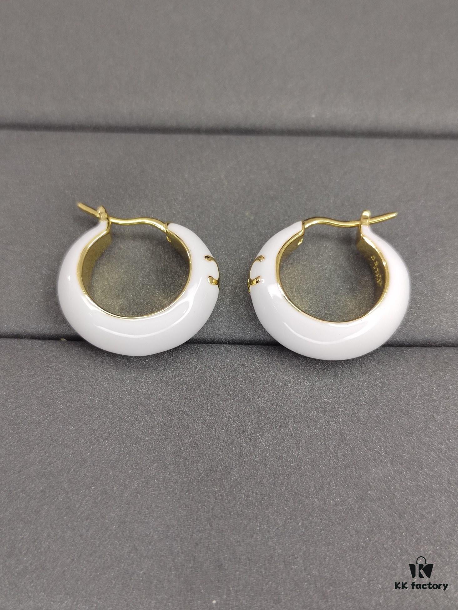 Celine New Arrival White Drip Earrings
