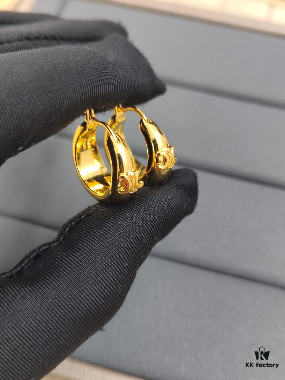 Celine New Arrival Gold Earrings ZP Brass Material