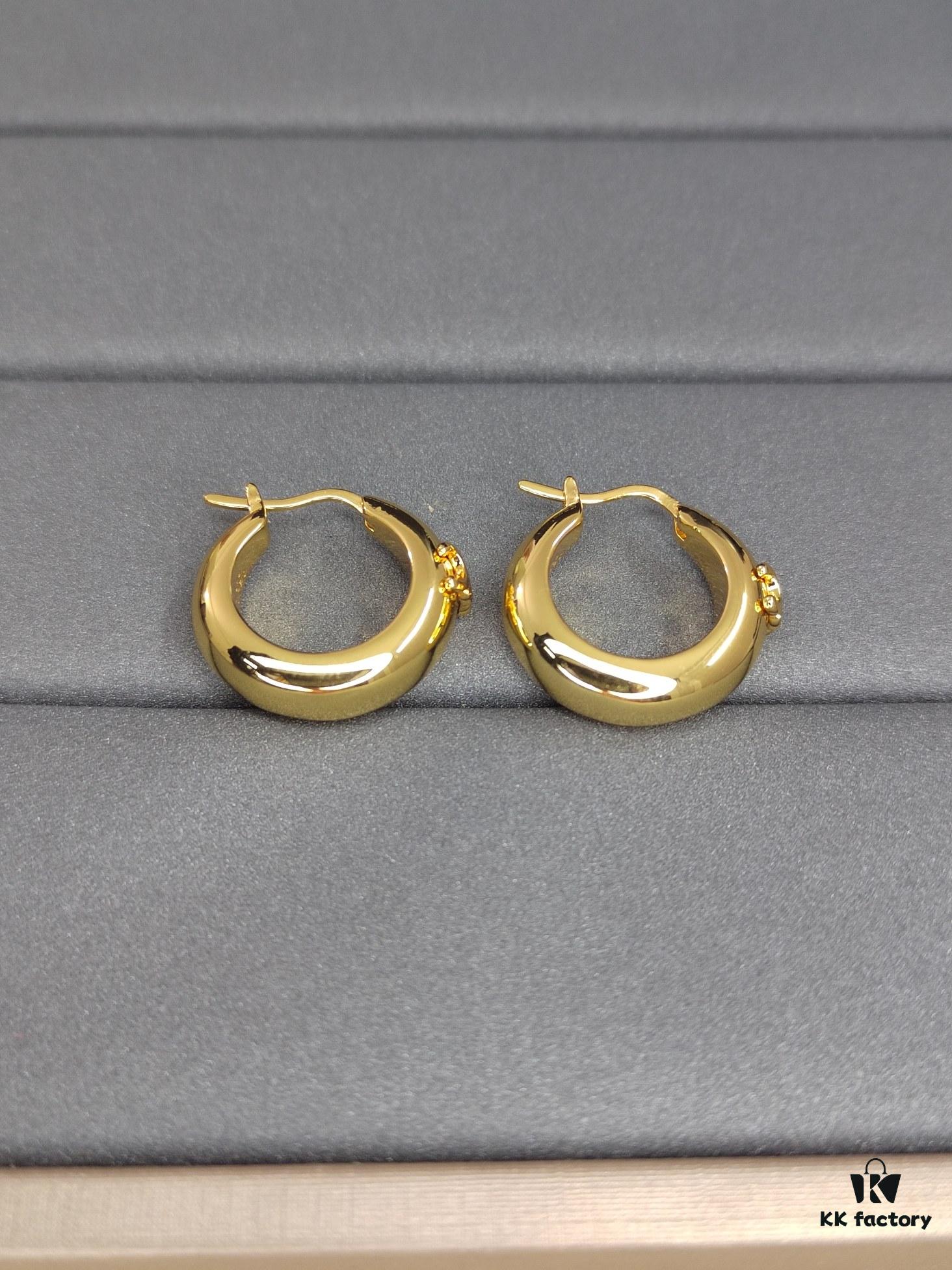 Celine New Arrival Gold Earrings ZP Brass Material