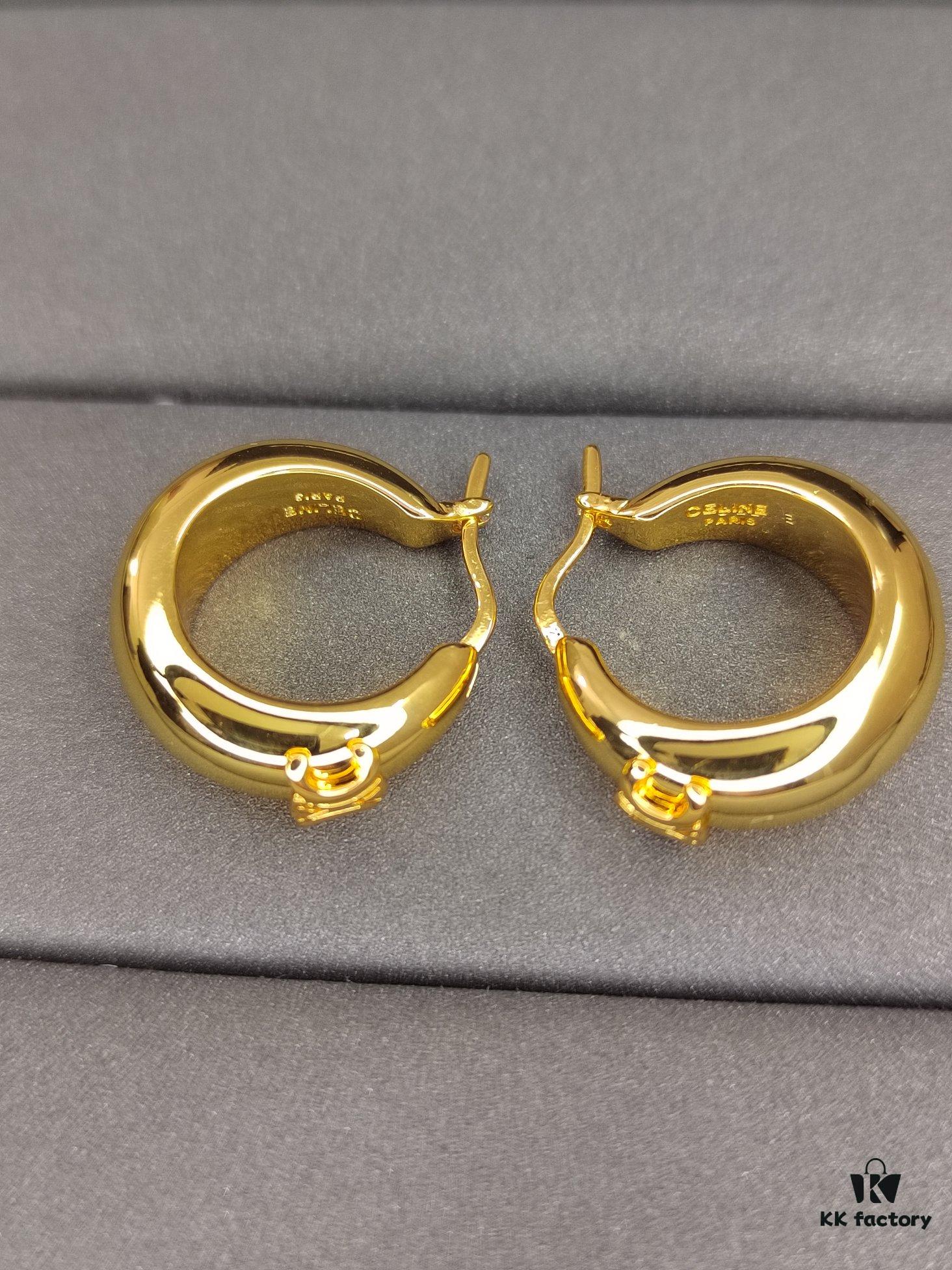 Celine New Arrival Gold Earrings ZP Brass Material
