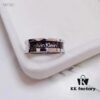 CK New Arrival Ring – Titanium Steel, Original Engraving, White Gold Color, US Size 5-11