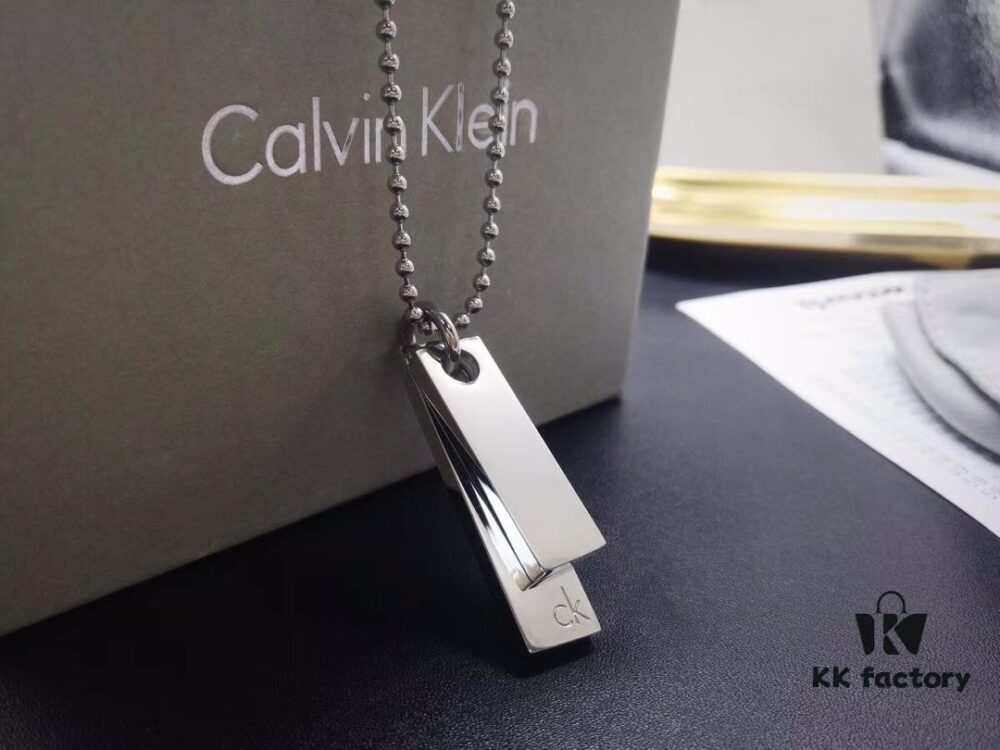 CK Men's/Couples Similar Military Tag Minimalist and Elegant, a Great Gift for Boyfriend or as Couples Necklace, Easy to Match with Outfits