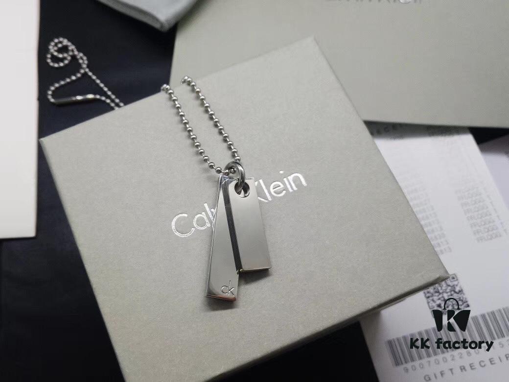 CK Men's/Couples Similar Military Tag Minimalist and Elegant, a Great Gift for Boyfriend or as Couples Necklace, Easy to Match with Outfits