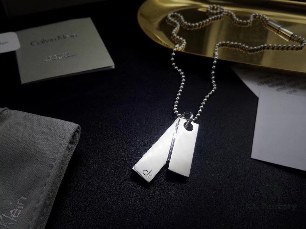 CK Men's/Couples Similar Military Tag Minimalist and Elegant, a Great Gift for Boyfriend or as Couples Necklace, Easy to Match with Outfits