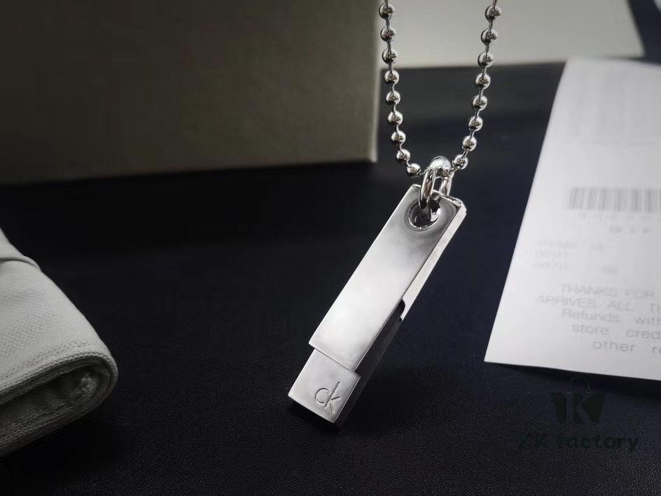 CK Men's/Couples Similar Military Tag Minimalist and Elegant, a Great Gift for Boyfriend or as Couples Necklace, Easy to Match with Outfits