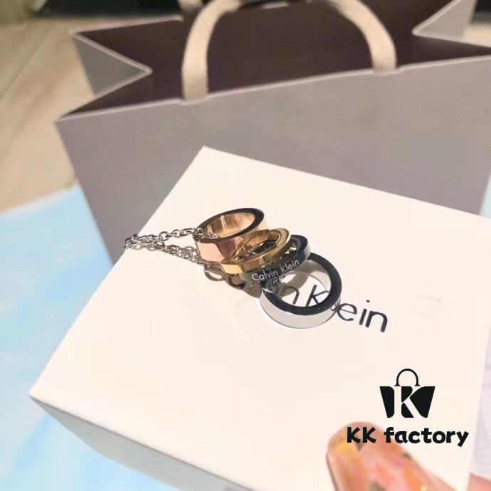 CK Four-Ring Necklace - Romantic Gift for 520