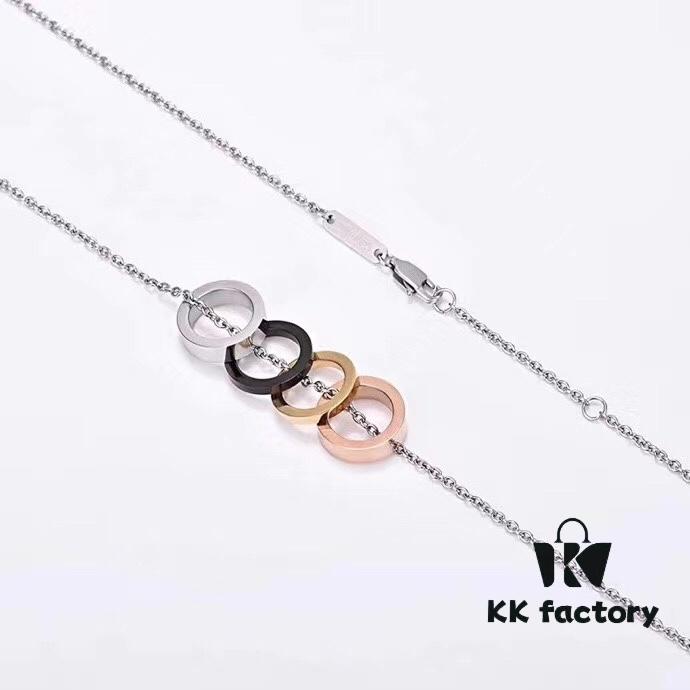 CK Four-Ring Necklace - Romantic Gift for 520