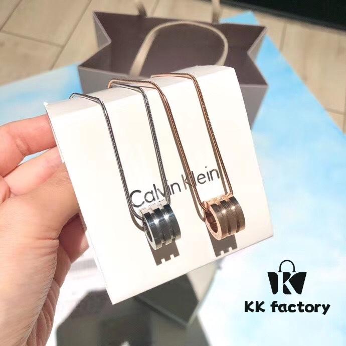 CK Spring Monochrome Necklace - Unisex Gift, Bvlgari-Inspired Design, Rose Gold & Silver, Titanium Steel