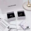CK Couples Special: CK Double Ring Couple Rings with CNC Precision Carving, Clear Logo, Triple-Layer Real Gold Vacuum Plating for Superior Color Retention