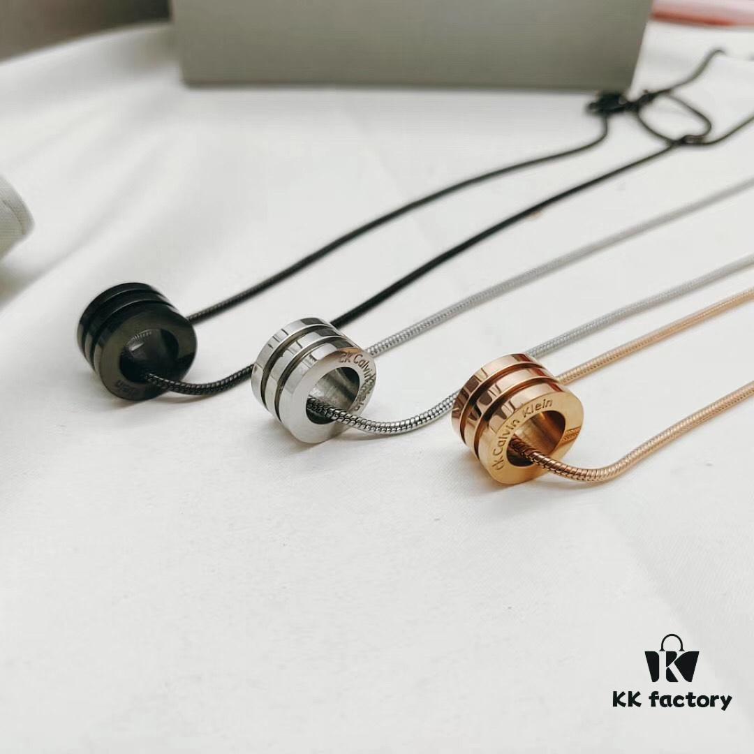 Valentine's Day Gift! Top Purchase Level! Three Colors Available! CK Solid Color Spring Couple Necklace