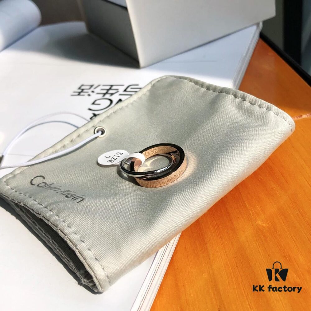 New CK Couple Rings from Original Factory CNC Precision Carved 316L Titanium Steel Non-Fading Jewelry