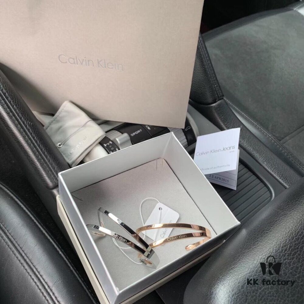 CK Couple Special: CK Outline Series Bracelet, Couple and Bestie Style, Silver and Rose Gold in Stock, Vacuum Plated