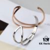 CK Couple Special: CK Outline Series Bracelet, Couple and Bestie Style, Silver and Rose Gold in Stock, Vacuum Plated