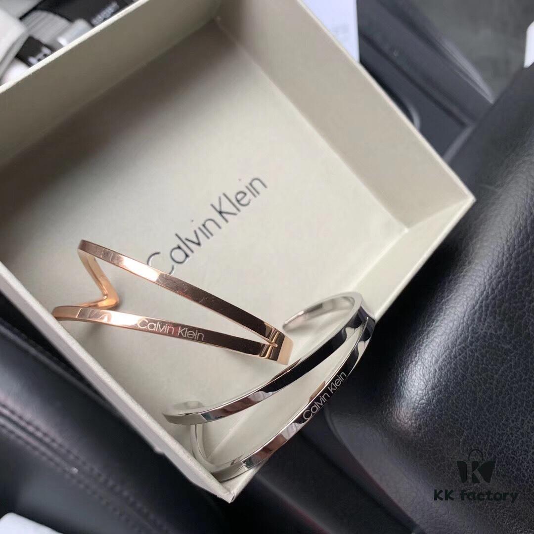 CK Couple Special: CK Outline Series Bracelet, Couple and Bestie Style, Silver and Rose Gold in Stock, Vacuum Plated