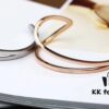 CK Couple Special: CK Outline Series Bracelet, Couple and Bestie Style, Silver and Rose Gold in Stock, Vacuum Plated