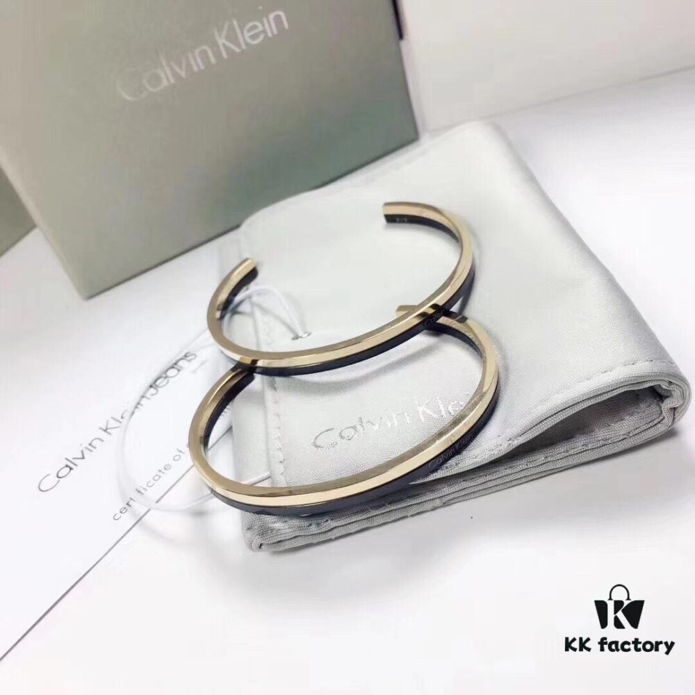 CK Couple Special: CK Black Gold Two-Tone Bracelet with CNC Precision Carving and Vacuum Plating