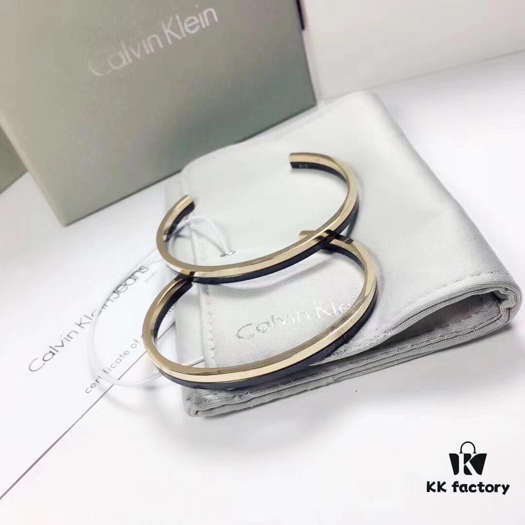 CK Couple Special: CK Black Gold Two-Tone Bracelet with CNC Precision Carving and Vacuum Plating