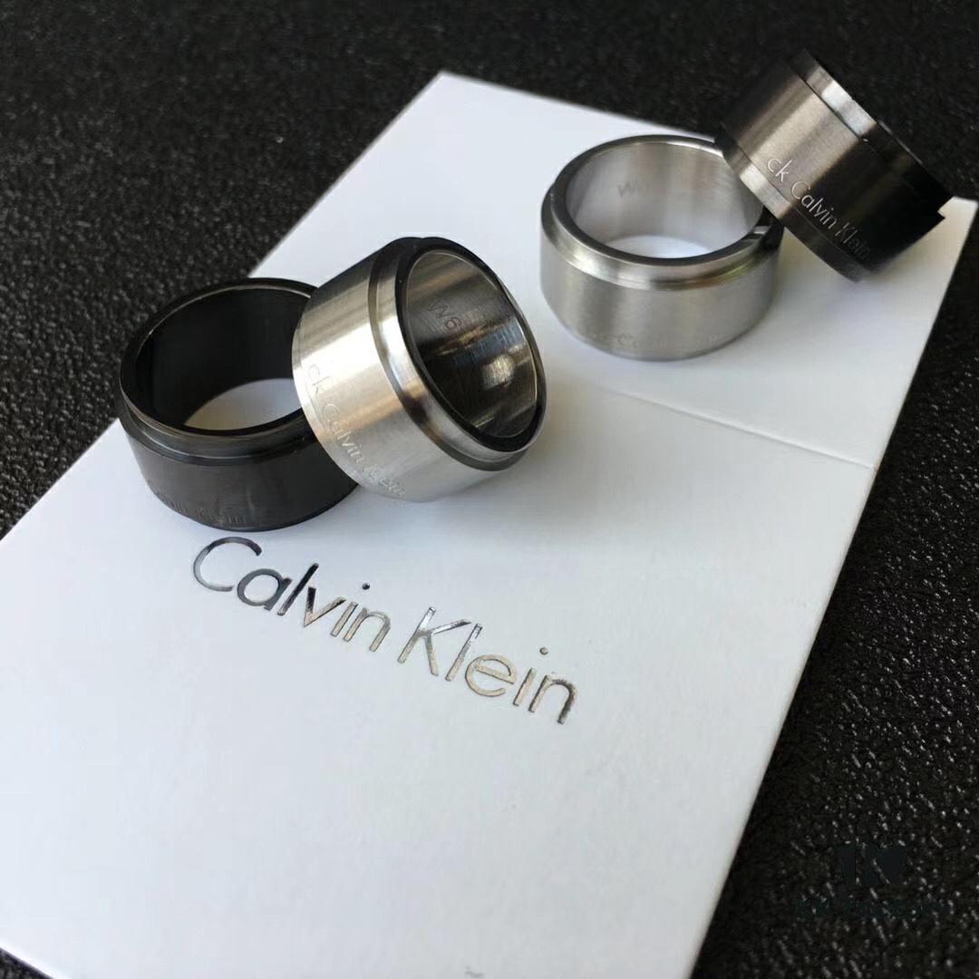 Titanium Steel CK Solid Color Couple Rings, Large Stock Available, Real Photos, CNC Precision Carving, 1:1 Replication, Molded from Authentic Counter Products, Two Colors Available