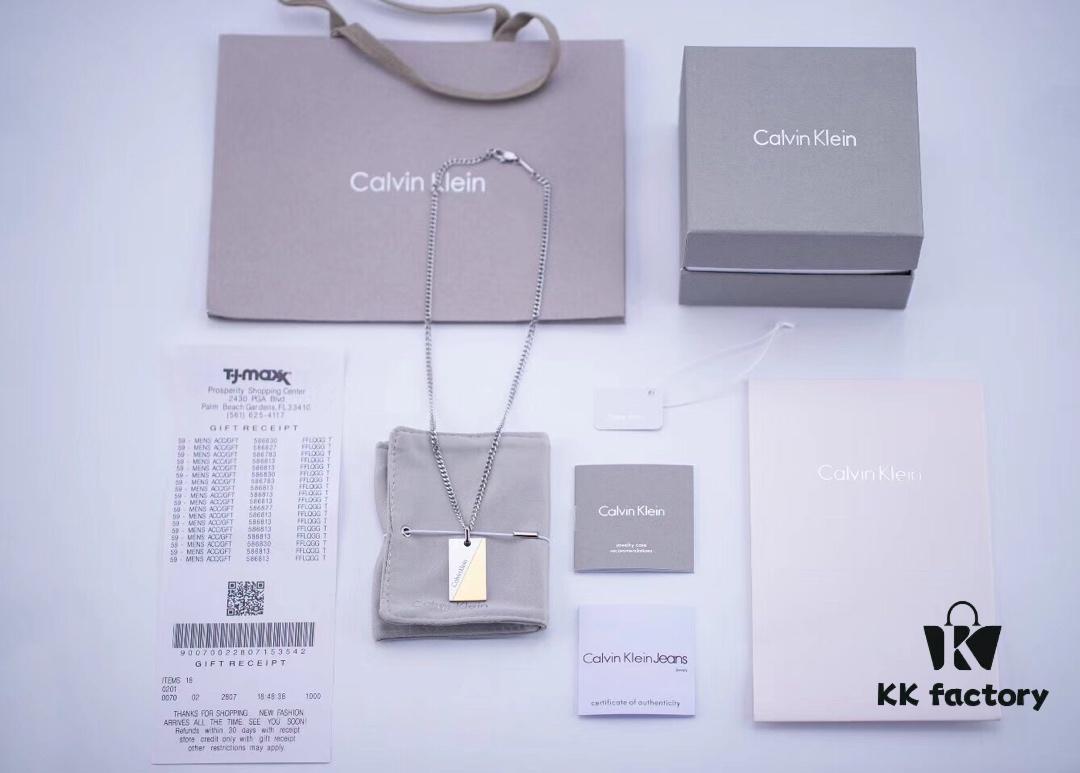 Calvin Klein CK Rectangular Pendant Necklace