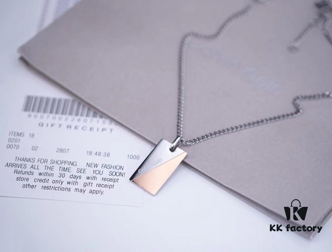 Calvin Klein CK Rectangular Pendant Necklace