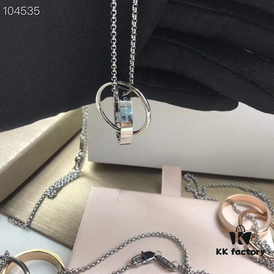 New CK Double Ring Necklace