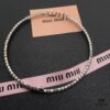 Miu Miu Textured Luxury Pearl Collar with Heart Design, Minimalist Retro Chic Necklace