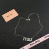 Miu Miu Elegant Heart Pearl Necklace, Minimalist Luxury Design with Vintage Charm, Must-Have Fashion Accessory for Summer