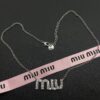 Miu Miu Elegant Heart Pearl Necklace, Minimalist Luxury Design with Vintage Charm, Must-Have Fashion Accessory for Summer