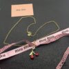 Miu Miu Textured Heart Luxury Minimalist Pearl Necklace, Chic Retro Design with Pearl Accents, Must-Have Summer Accessory