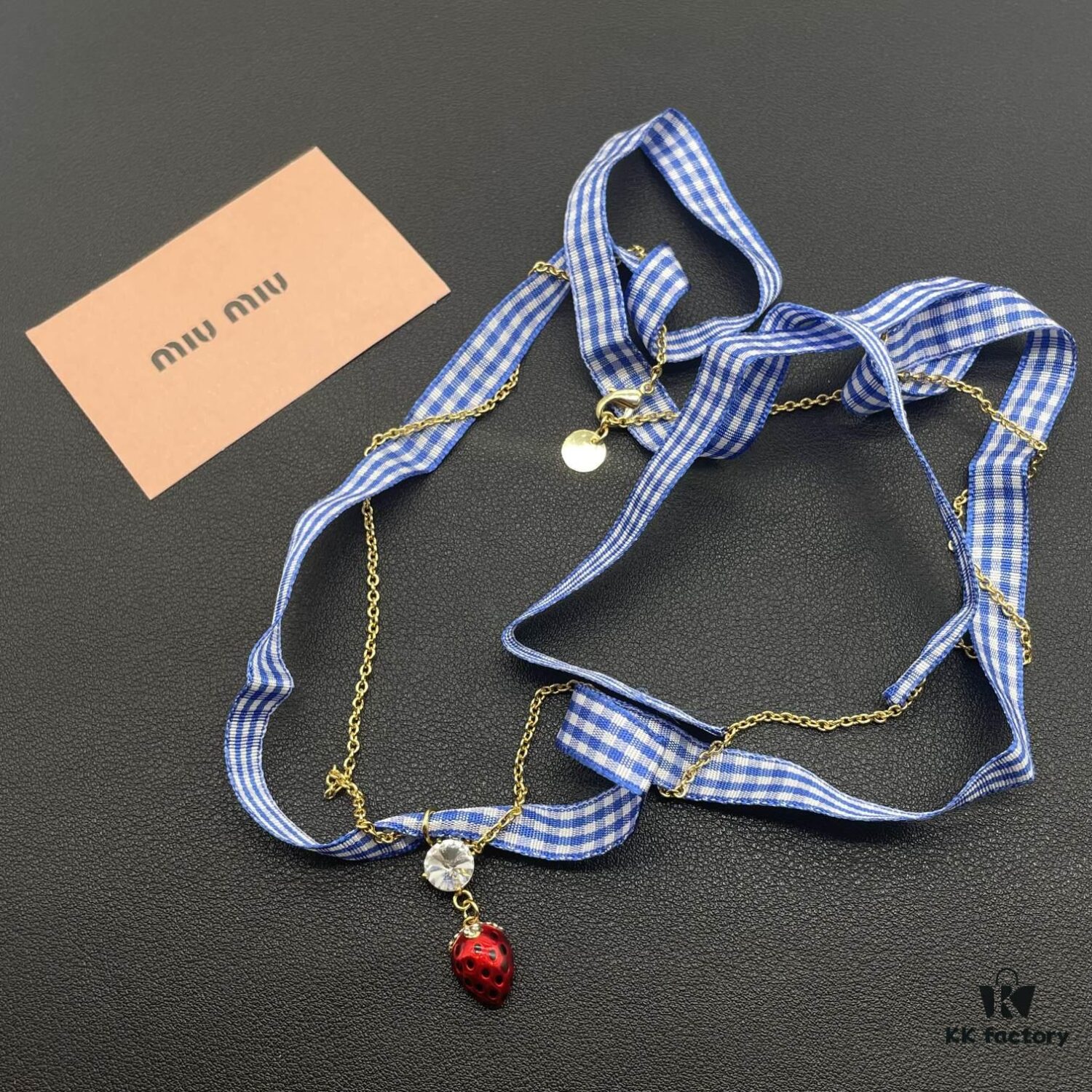 Miu Miu Textured Heart Luxury Minimalist Pearl Necklace, Lightweight and Unique Design with Retro Charm