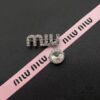 Miu Miu Textured Luxury Pearl Heart Brooch, Minimalist Love Design with Vintage Charm