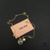 Miu Miu Textured Luxury Pearl Heart Necklace, Minimalist Design with Retro Elegance