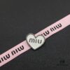 Miu Miu Textured Luxury Pearl Heart Brooch, Minimalist Amour Design with Vintage Charm, Must-Have Fashion Accessory for Summer