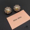 Miu Miu Textured Luxury Pearl Heart Ear Cuffs, Minimalist Design with Vintage Charm