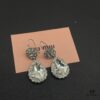 Miu Miu Textured Luxurious Pearl Heart Stud Earrings, Minimalist Design with Vintage Charm
