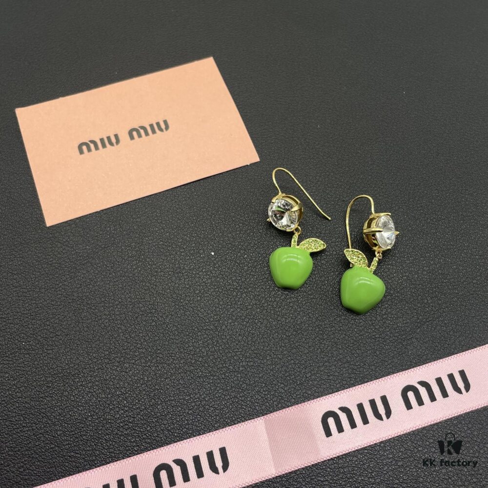 Miumiu Pearl Heart Stud Earrings, Minimalist Luxury Design with Retro Charm