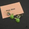 Miumiu Pearl Heart Stud Earrings, Minimalist Luxury Design with Retro Charm