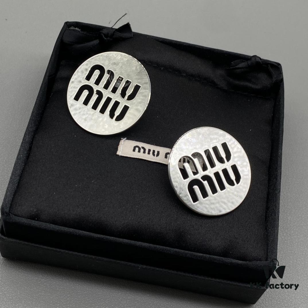 Miu Miu Textured Luxurious Pearl Heart Stud Earrings, Minimalist Design with Vintage Charm