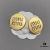 Miu Miu Textured Luxury Pearl Heart Stud Earrings, Minimalist Design with Vintage Charm, Must-Have Summer Fashion Accessory