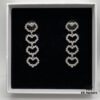 Miu Miu Textured Luxe Minimalist Pearl Heart Stud Earrings