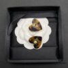 Miu Miu Textured Luxurious Pearl Heart Stud Earrings, Minimalist Design with Vintage Charm, Must-Have Summer Fashion Accessory