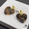 Miu Miu Textured Luxury Pearl Heart Stud Earrings, Minimalist Love Design, Fashionable Retro Style, Must-Have Summer Accessory